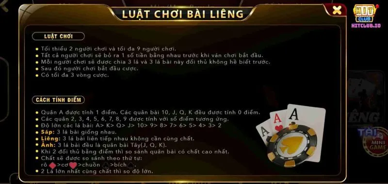 Luật chơi chi tiết game đánh bài Liêng