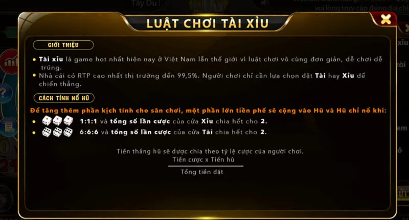 Luật chơi đơn giản về Tài xỉu Hit Club